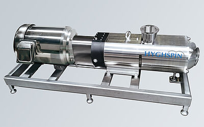 HYGHSPIN Extended on stainless steel frame with hygienic stainless steel motor