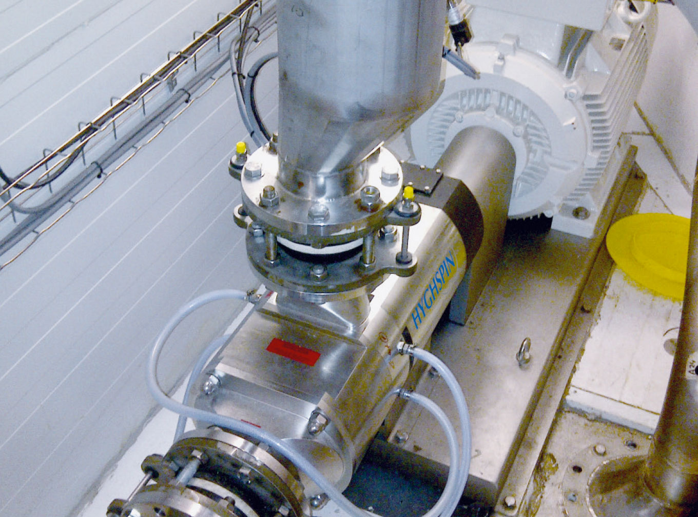 HYGHSPIN as a discharge pump